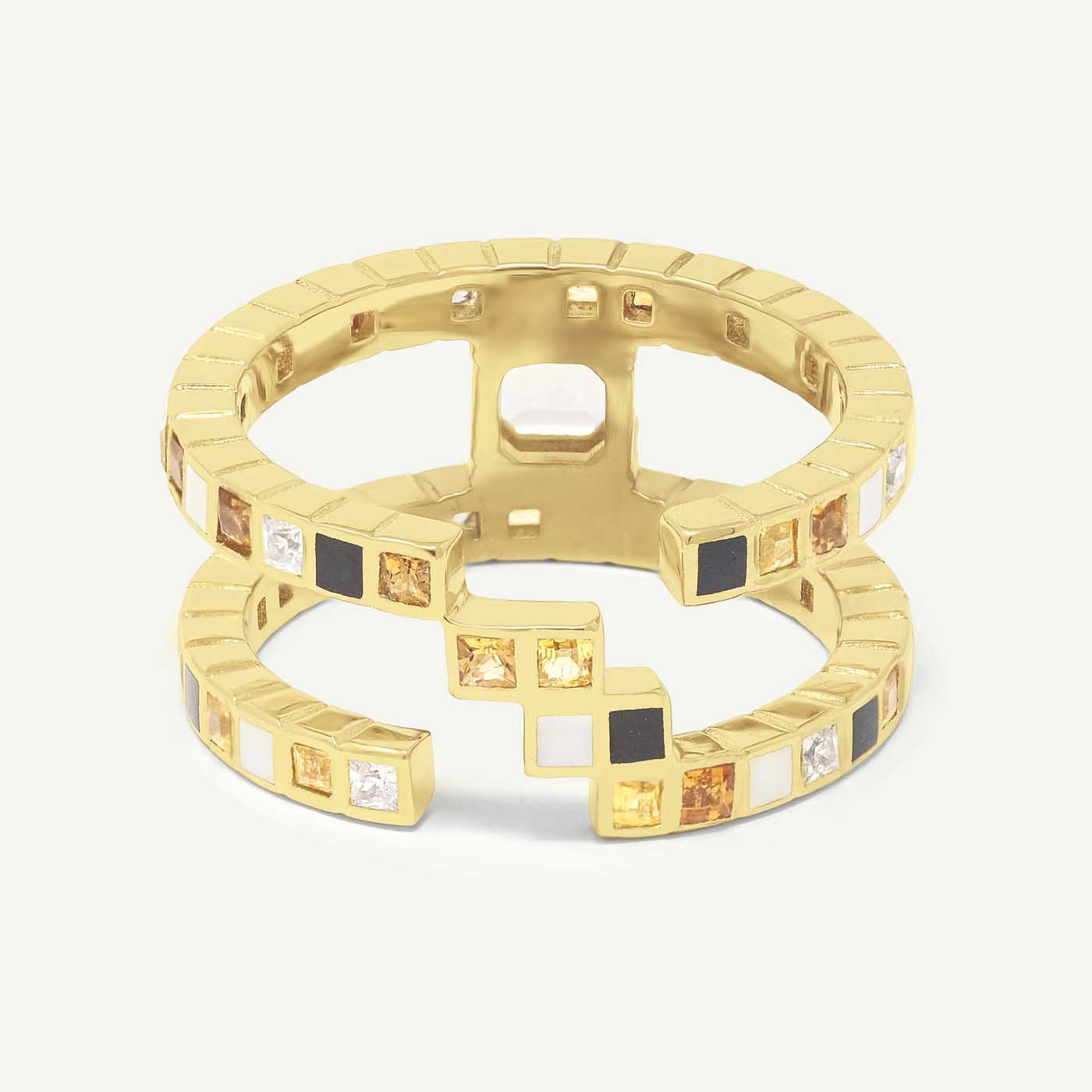Chiara Ring in 18ct Yellow Gold Vermeil and Stones